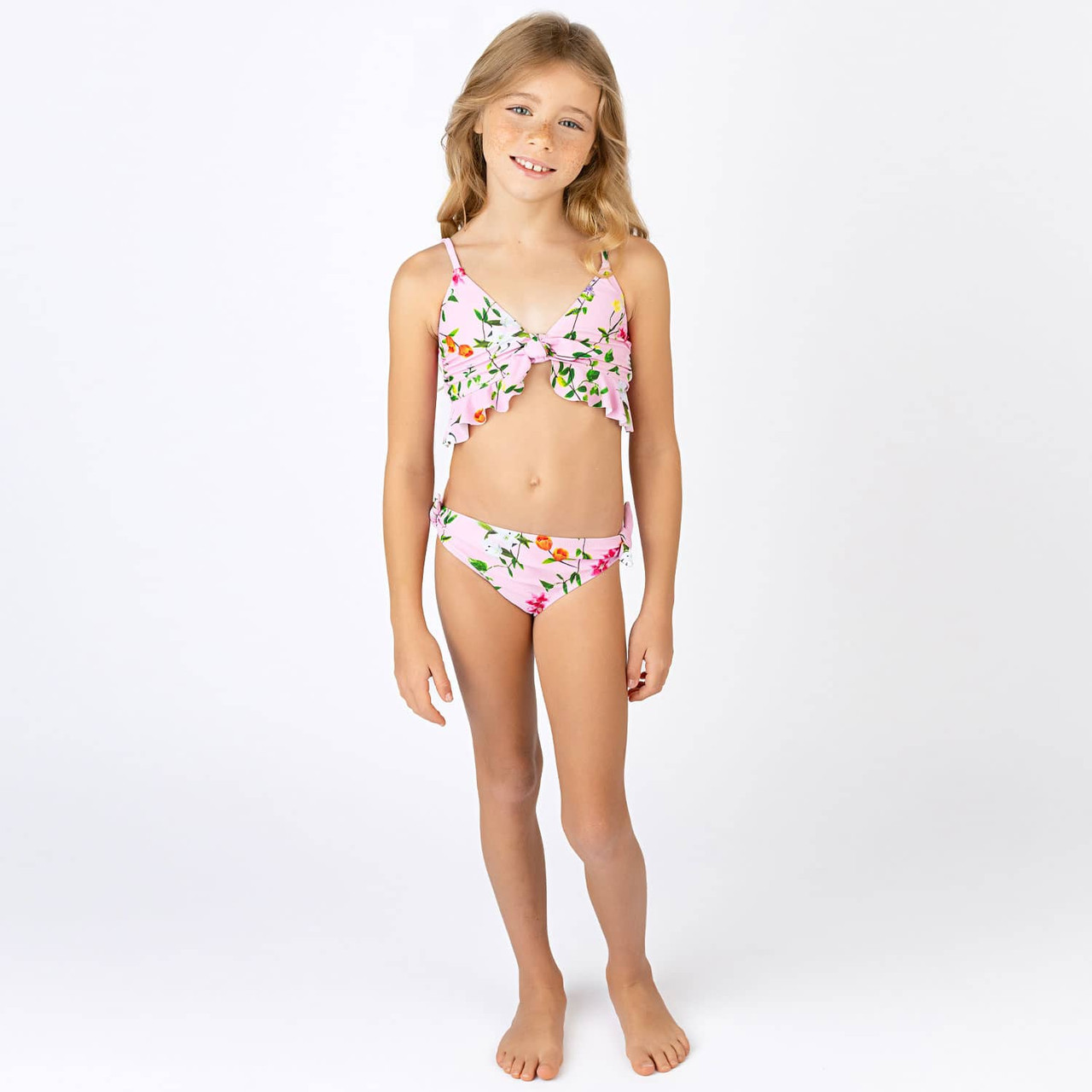 【The Barnnet】Ruffle Bikini Set☆24SS☆ビキニセット Wildflowers Girls Ruffle Bikini 7-14 - Shade Critters