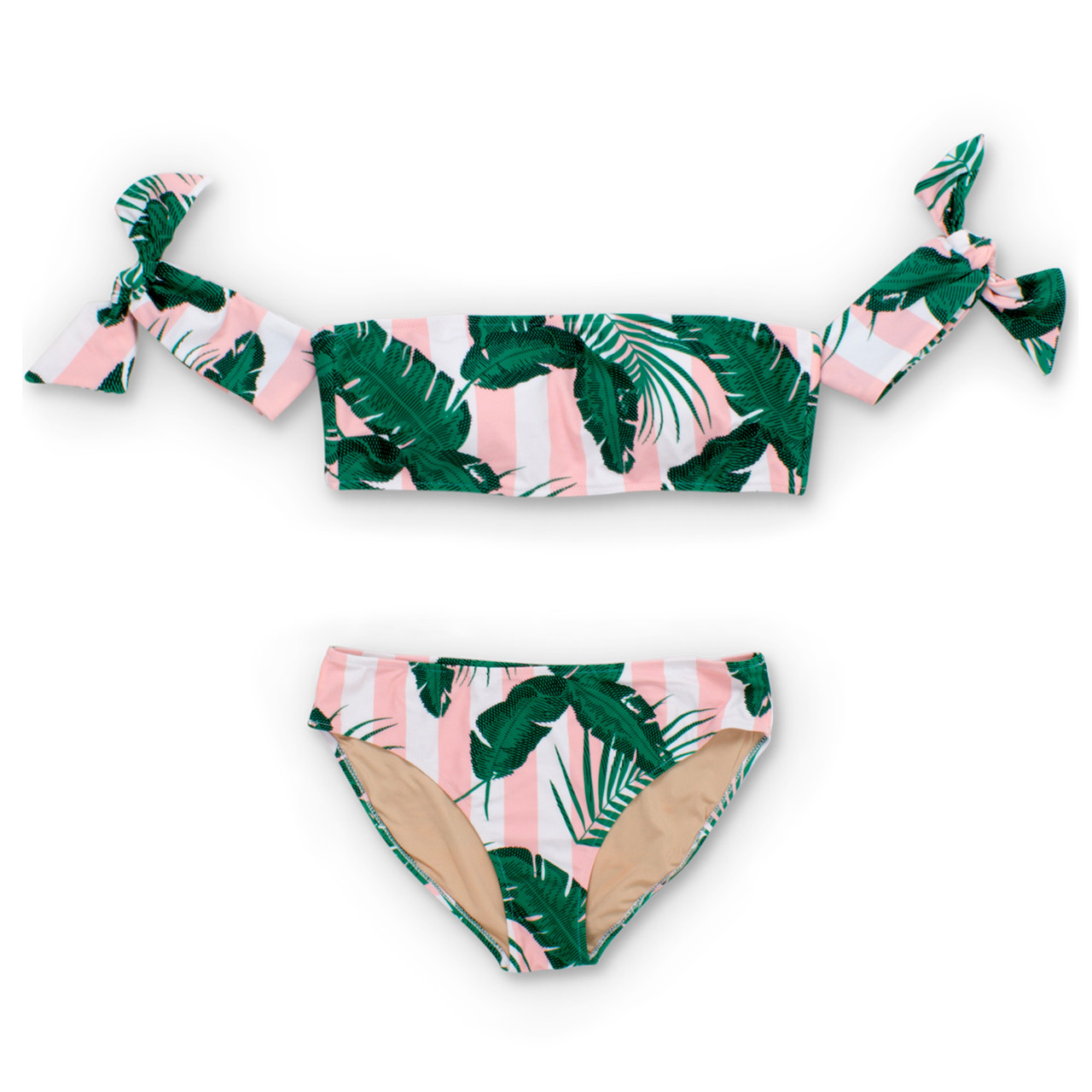Women's Pink Cabana Botanical Bikini Set