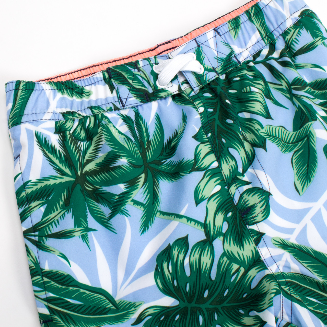 Toddler Boys - Blue Tropical - 4 Way Stretch Swim Trunks