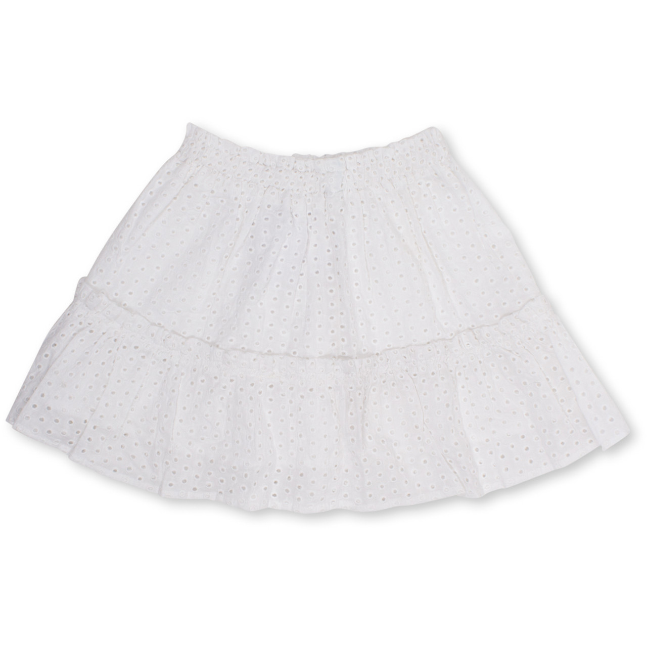 Ruffle Skirt Girls 5-14 White Eyelet - Shade Critters