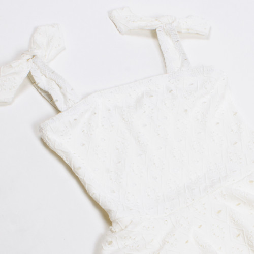 Shade Critters Swimsuit One Piece w/ Skirt Girls 6m-6 White Eyelet