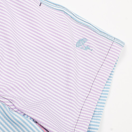Detail of 4 Way Stretch Swim Trunk Boys 6m-6 Seersucker Colorblock Detail of 4 Way Stretch Swim Trunk Boys 6m-6 Seersucker Colorblock