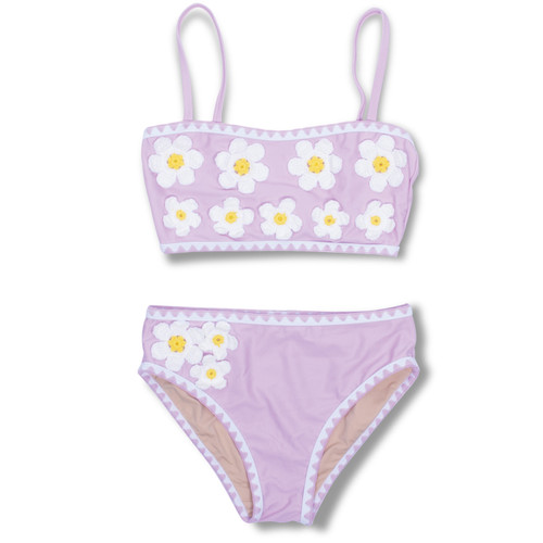 Shade Critters Crochet Lavender Daisy Girls Bikini Sizes 7-14