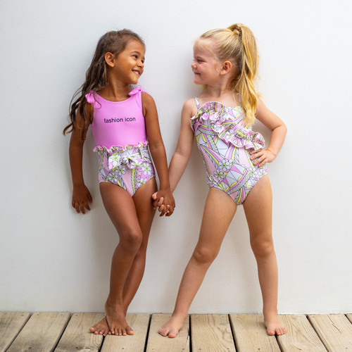 Daizy Daze Influencer Girls One Piece Swimsuit 6m-6 Daizy Daze Influencer Girls One Piece Swimsuit 6m-6