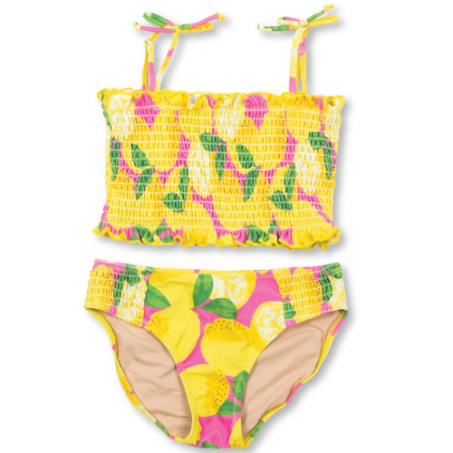 Shade Critters Summer Lemonade Smocked Girls Swimsuit