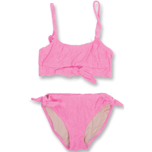 Shade Critters Tween Hibiscus Pink Terry Knot Bikini
