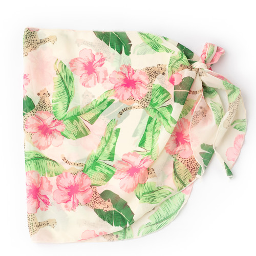 Shade Critters Cute Botanical Leopard Girls Sarong 2-6