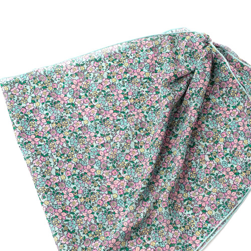 Closeup of Mint Ditsy Floral Womans Sarong Shade Critters Closeup of Mint Ditsy Floral Womans Sarong Shade Critters