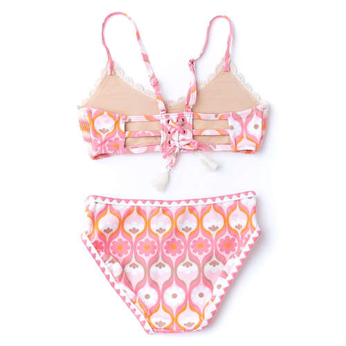 Shade Critters Summer Sorbet Girls Crochet Tie Back Bikini back view Shade Critters Summer Sorbet Girls Crochet Tie Back Bikini back view