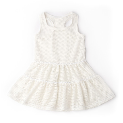 Shade Critters White Crochet Tank Dress Cover Up 3-14