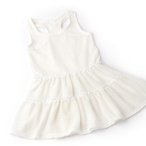 Detail of White Crochet Tank Dress Cover Up 3-14 Detail of White Crochet Tank Dress Cover Up 3-14
