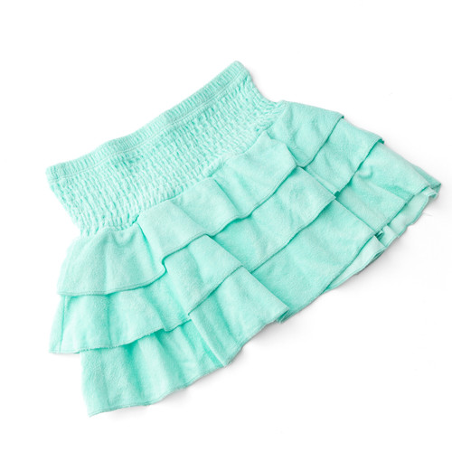 Shade Critters Swimsuit Mint Terry Girls Smocked Skirt 3-14 Shade Critters Swimsuit Mint Terry Girls Smocked Skirt 3-14