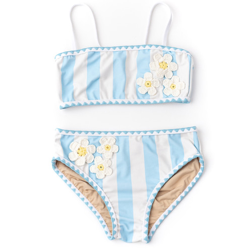 Shade Critters Cabana Daisy Girls Crochet Bikini 7-14