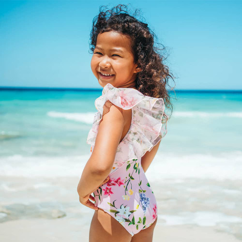 Beach Angel One Piece Tulle Sleeve Girls 6m-6 - Shade Critters