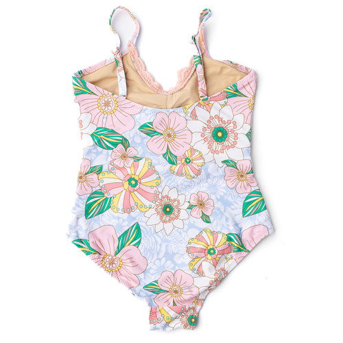 Kids Swim suit by Shade Critters Retro Floral Girls Crochet Monokini One Piece Swimsuit 4t-14 Kids Swim suit by Shade Critters Retro Floral Girls Crochet Monokini One Piece Swimsuit 4t-14