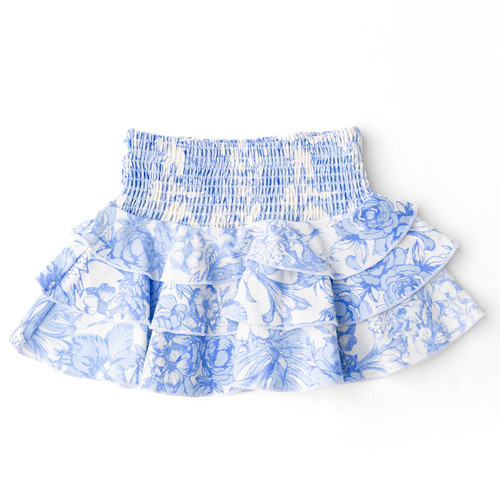 Children's Bathing Suit By Shade Critters Tropical Blues Smocked Ruffle Active Skirt 3-14 Children's Bathing Suit By Shade Critters Tropical Blues Smocked Ruffle Active Skirt 3-14