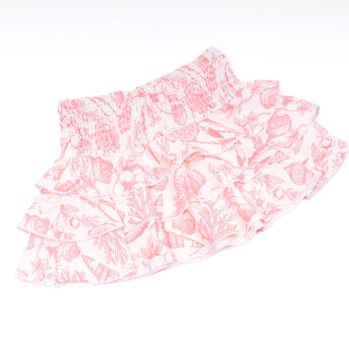 Flower Power Purple Smocked Ruffle Active Skirt 3-14 - Shade