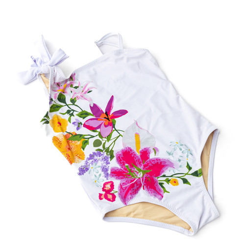 Cute Swimwear by Shade Critters Summer Gardens Girls One Shoulder One Piece Swimsuit 3t-10 Cute Swimwear by Shade Critters Summer Gardens Girls One Shoulder One Piece Swimsuit 3t-10