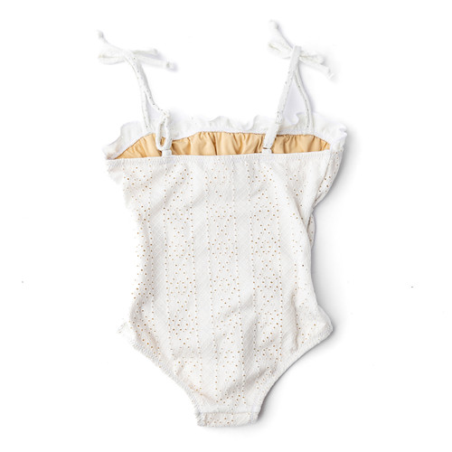 Crochet Floral Smocked One Piece Swimsuit 6m-10 - Shade Critters