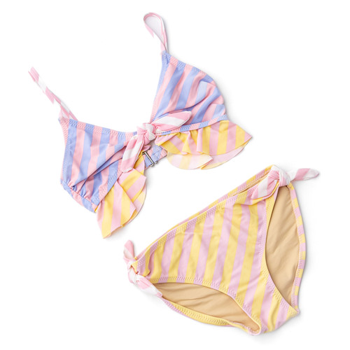 Cute Swimwear by Shade Critters Pastel Stripe Tween Girls Ruffle Two Piece Swimsuit 7-14 Cute Swimwear by Shade Critters Pastel Stripe Tween Girls Ruffle Two Piece Swimsuit 7-14