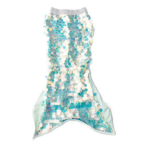 Shade Critters Mint Girls Paillette Mermaid Tail Cover Up 3-10