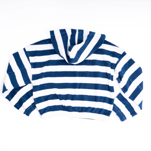 Best Kids Swimwear Brand Shade Critters Navy Stripe Girls Terry Hoodie 3t-14 Best Kids Swimwear Brand Shade Critters Navy Stripe Girls Terry Hoodie 3t-14