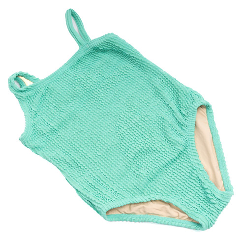 Shade Critters Green Girls Crinkle Textured One Shoulder One Piece Swimsuit 3-14 Shade Critters Green Girls Crinkle Textured One Shoulder One Piece Swimsuit 3-14