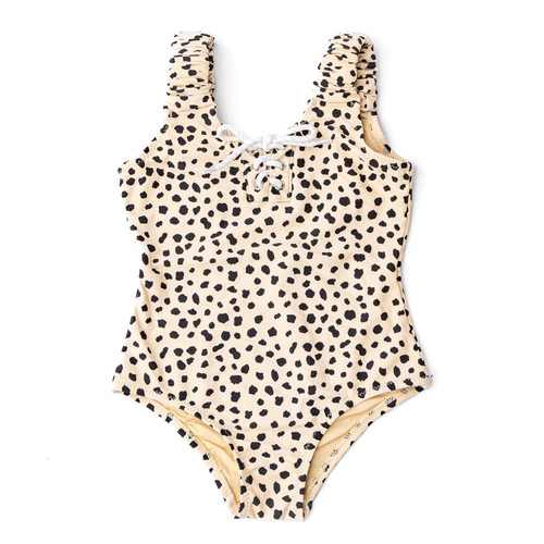 Kids Swimsuit by Shade Critters Dalmatian Leopard