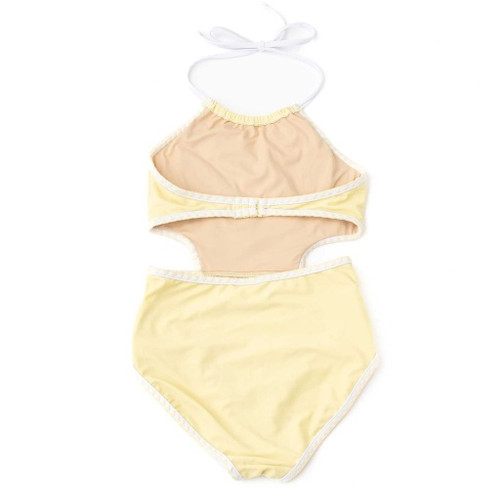 Shade Critters one-piece featuring 3D daisies and a bright, sunshine-yellow finish.