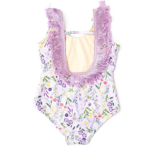 Shade Critters floral one-piece with pastel blooms and playful movement.