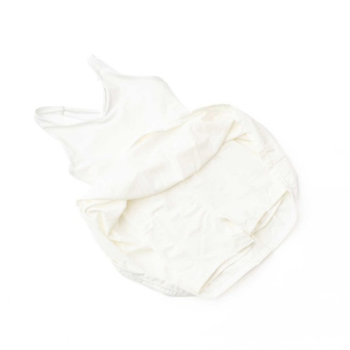 Shade Critters inside view: Dress lifted to reveal the matching built-in white shorts for coverage. 