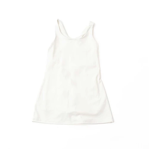 Shade Critters girls white active dress, lightweight kids activewear with clean design and comfortable fit.