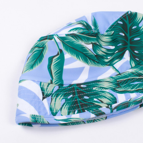 picture of SA-HAT-157 -bucket hat - blue palm picture of SA-HAT-157 -bucket hat - blue palm