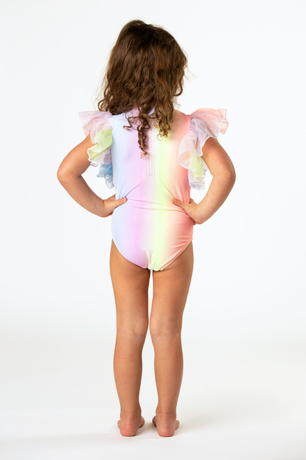 picture of SG01C-172 -tulle sleeve 1pc - sherbert rainbow unicorn picture of SG01C-172 -tulle sleeve 1pc - sherbert rainbow unicorn