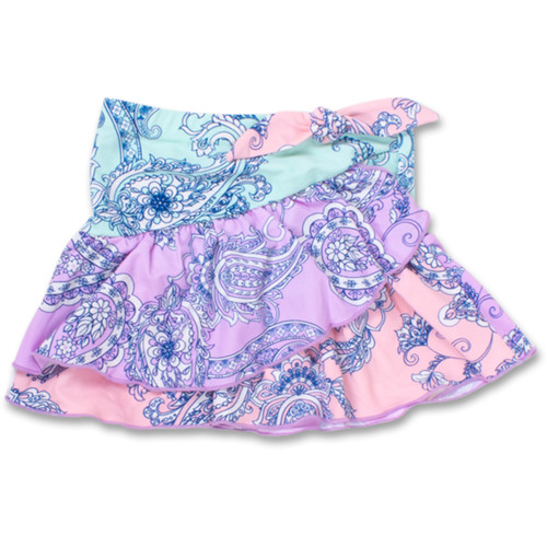 Picture two of Shade Critter  Tiered Ruffle Active Skirt Girl's 3-14 Paisley Colorblock