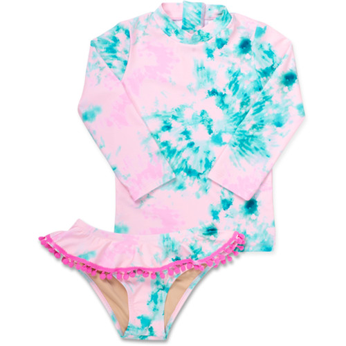 Picture two of Shade Critter  Rashguard Set Girl's 6m-6 Preppy Tie Dye