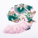 Detail of Shade Critters Tropical Leopard w/ Tutu Girls One Piece Long Sleeve Swimsuit 6m-6