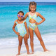 Detail Shot of Shade Critters Crochet Floral Smocked One Piece Girls Bathing Suit