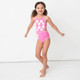 Shade Critters Crochet Pink Daisy Halter Girls One Piece Swimsuit Sizes 2-14