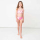 Shade Critters Crochet Pink Daisy Girls Bikini with whipstich detail