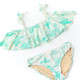 Detail of Mermaid Toile Shell Trimmed Ruffle Off the Shoulder Bikini 7-14