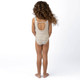 Shade Critters Alternative View of Swimsuit Neutral Gold Stripe Girls Shimmer Lace Up One Piece Swimsuit 3-10