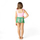 Back of Shade Critters Light Pink Girls Hula Girl Lei One Piece & Fringe Skirt Swim Set 3-10