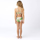 Shade Critters Alternative View of Swimsuit Botanical Palms Girls Crochet Trim Tie Back Bikini 7-14