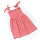 Detail of Coral Terry Girls Smocked Tank Dress 3-14