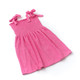 Detail of Hot Pink Terry Girls Smocked Tank Dress 3-14