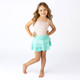 Shade Critters Swimsuit Mint Terry Girls Smocked Skirt 3-14