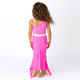 Hot Pink Girls Sequin One Shoulder One Piece Swimsuit 3-10