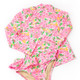 Detail of Fresh Floral Pink Rashguard Swim Set 6m-6