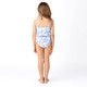 Shade Critters Alternative View of Swimsuit Blue Floral Girls Peplum Bikini 4-14